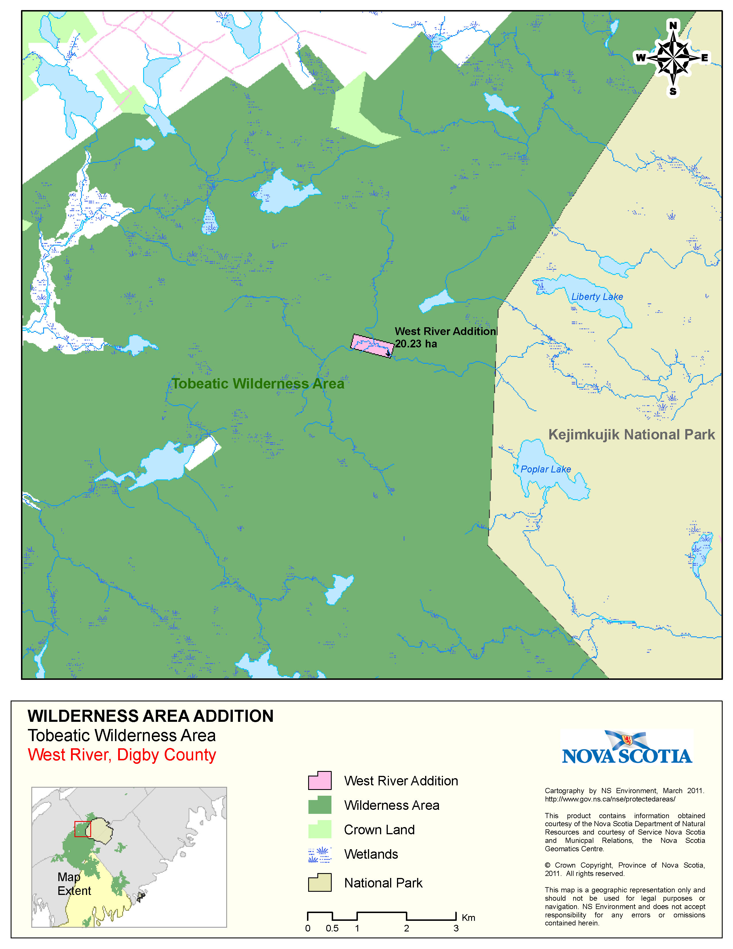 Approximate Boundaries of Crown Land at West River, Digby County